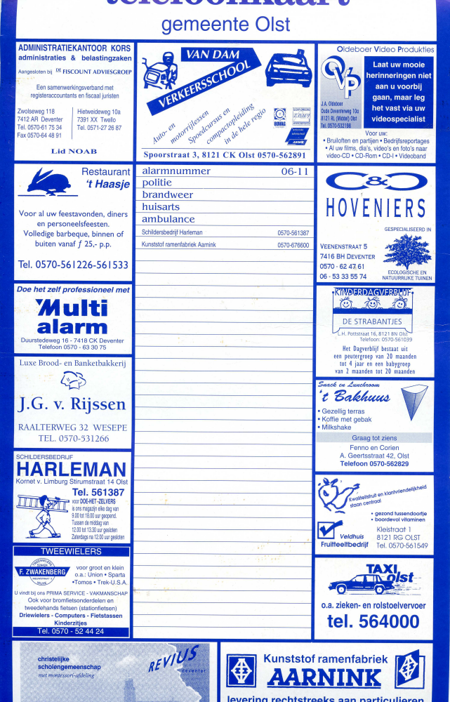 Bekijk detail van "Telefoonkaart gemeente Olst, 1996"