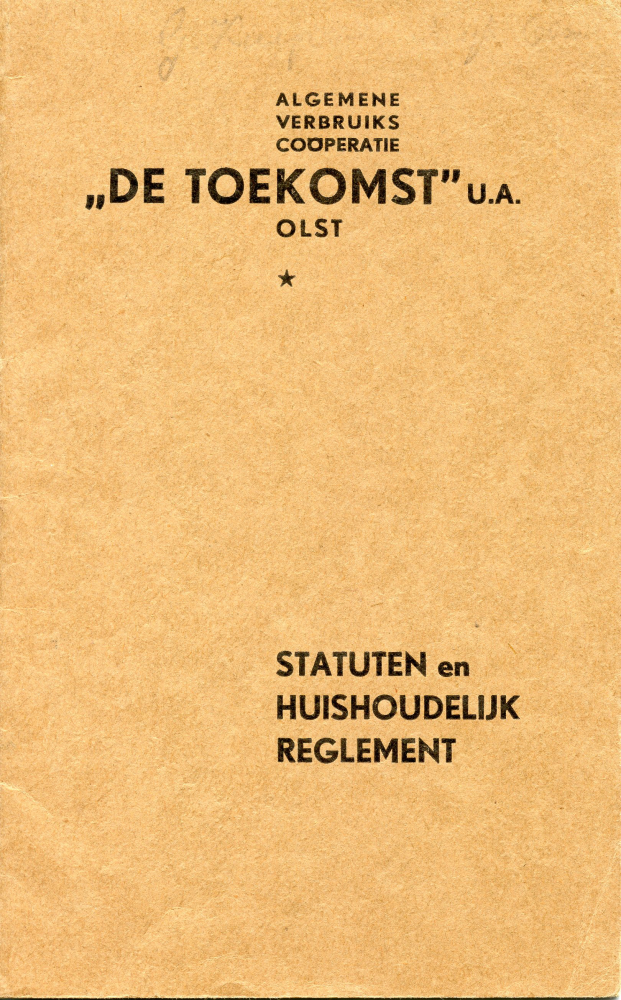 Bekijk detail van "Statuten en reglementen: Algemene Verbruiks Coöperatie 'De Toekomst', 1947"