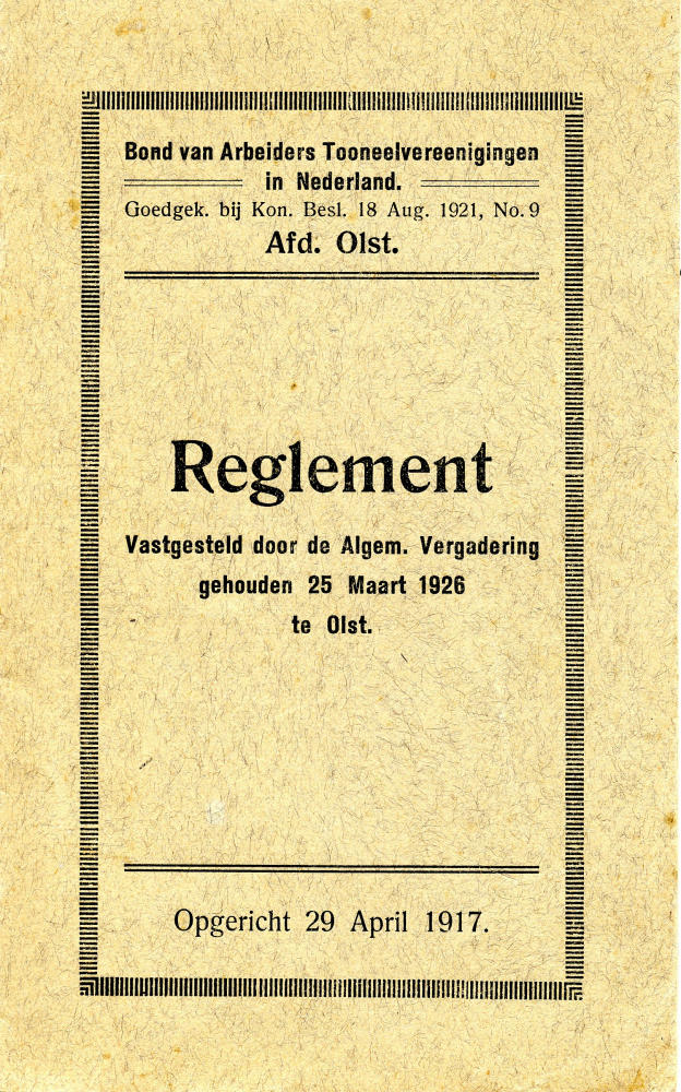 Bekijk detail van "<span class="highlight">Reglement</span> Herman Heyermans toneelvereniging,  1926"