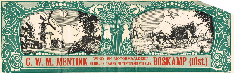 Bekijk detail van "Kalenderblad: Mentink <span class="highlight">windmolen</span> maalderij, 1929"