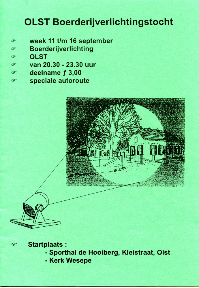 Bekijk detail van "Routebeschrijving boerderijverlichtingstocht, 1997"