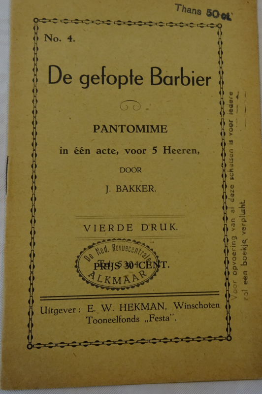 Bekijk detail van "Voordracht: De gefopte barbier"