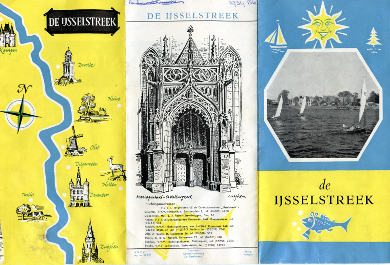 Bekijk detail van "Toeristische kaart van de IJsselstreek met o.a.Olst, 1965"