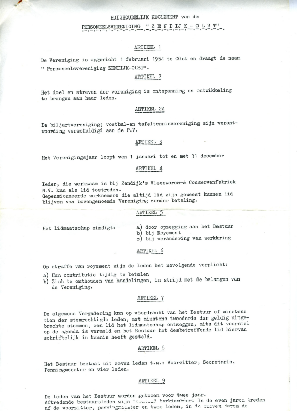 Bekijk detail van "Huishoudelijk <span class="highlight">reglement</span> personeelsvereniging Zendijk Olst, 1954"