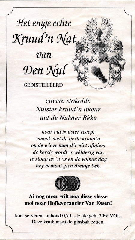 Bekijk detail van "Etiket: Kruud'n Nat van Den Nul, 1998"