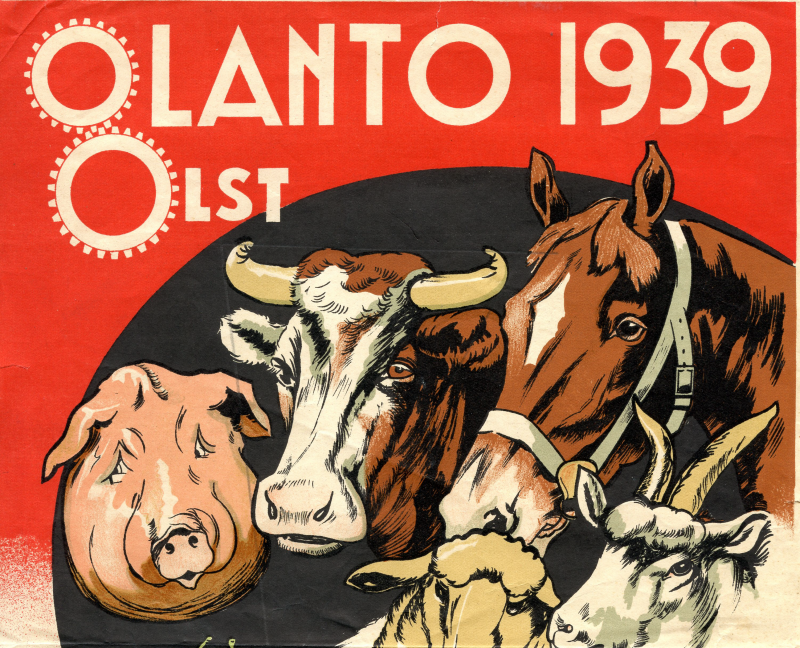 Bekijk detail van "Aanplakbiljet in kleur Olanto 1939"