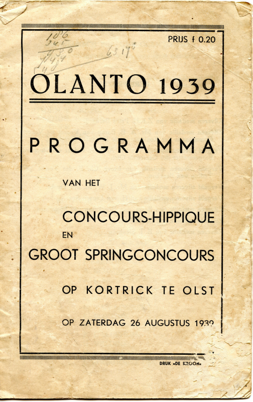 Bekijk detail van "Programma Concours Hippique Olanto, 1939"