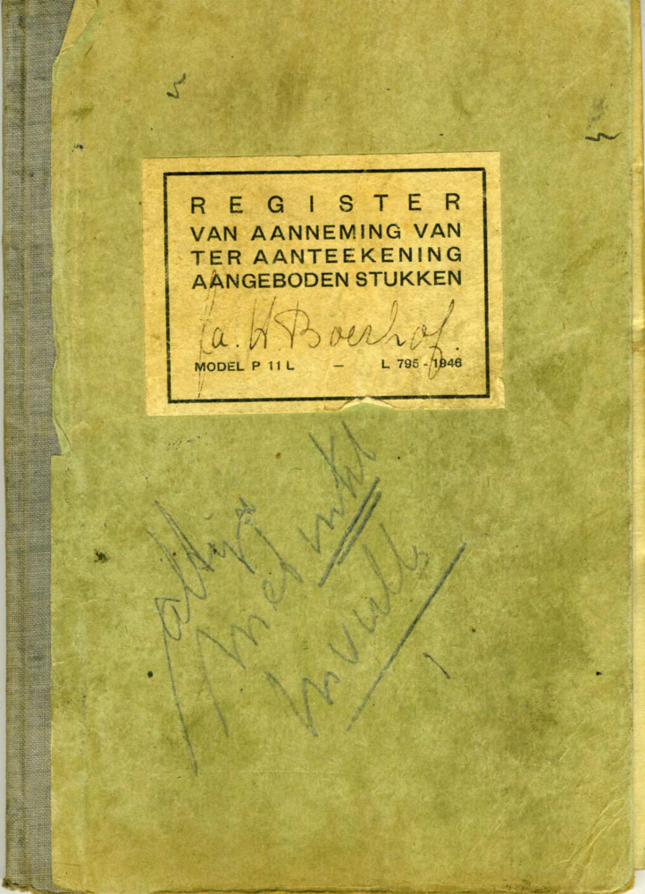 Bekijk detail van "Register van aanneming ter aantekening aangeboden stukken posterijen, 1946 - 1950"