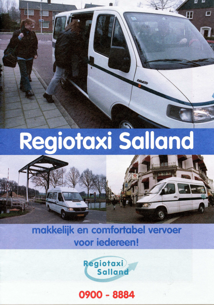 Bekijk detail van "Folder regiotaxi Salland, 2000."