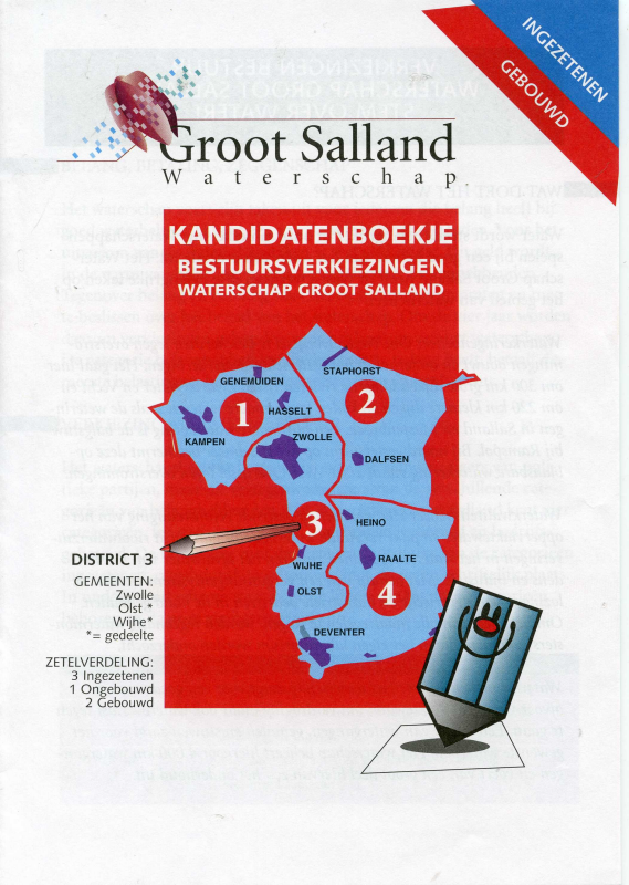 Bekijk detail van "Kandidatenboekje bestuursverkiezingen Waterschap Groot Salland, 2000"