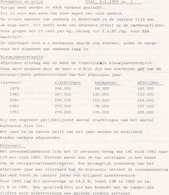 Bekijk detail van "Gedeelte jaargang weeknieuws Salland BV., 1984"