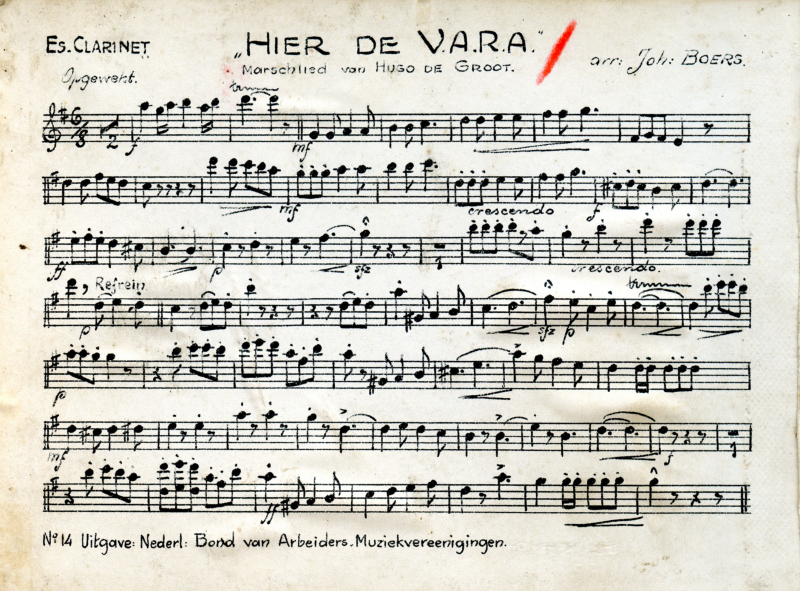 Bekijk detail van "Boekje met muzieknoten te spelen door <span class="highlight">de</span> Olster Harmonie"