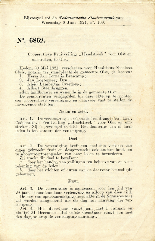 Bekijk detail van "Twee bijvoegsels tot de Nederlandsche Staatscourant van woensdag  8 juni 1921"