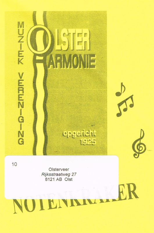 Bekijk detail van "Laatste clubblad van de Olster Harmonie ''De Notenkraker'',  2003"