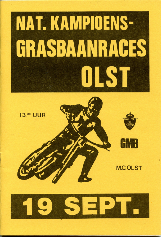 Bekijk detail van "Programmaboekje: Nat. Kampioensgrasbaanraces Olst 19 sept. 1982"