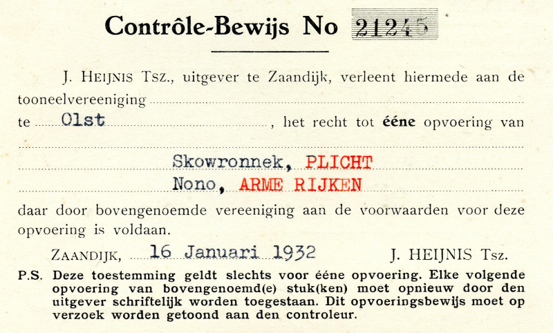 Bekijk detail van "Briefkaart: Aan den Heer J. Jansen <span class="highlight">Dorpsstraat</span> 443 Olst, 1932"