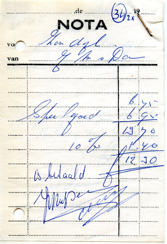 Bekijk detail van "Nota's voor Zendijk, 1971"