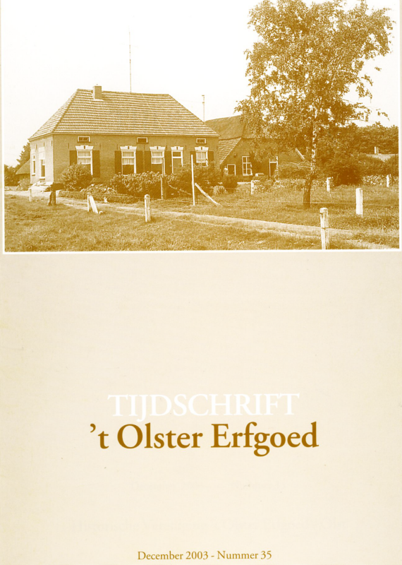 Bekijk detail van "Tijdschrift Historische Vereniging 't Olster Erfgoed nr. 35, 2003"