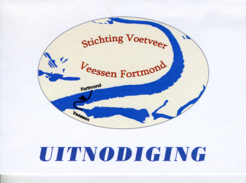 Bekijk detail van "Uitnodiging officiële opening Voetveer <span class="highlight">Veessen</span>-Fortmond, 2005"