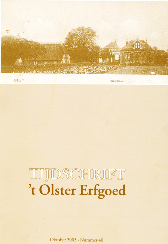 Bekijk detail van "Tijdschrift Historische Vereniging 't Olster Erfgoed, nr. 40, 2005"