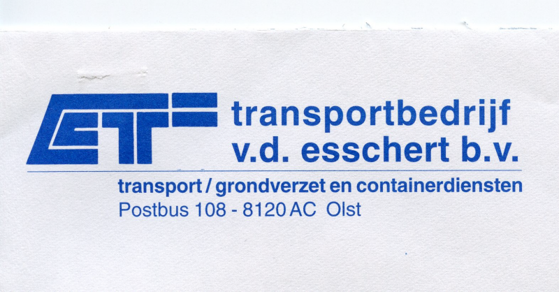 Bekijk detail van "Brief: Transportbedrijf v/d Esschert overgenomen door Dé-Gé Transport bv., 2006"