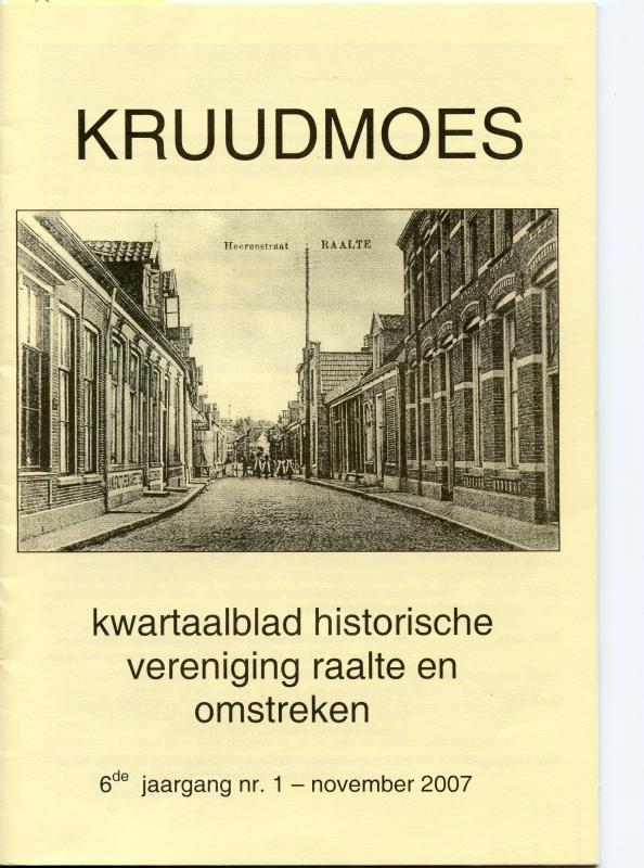 Bekijk detail van "Kruudmoes, kwartaalblad <span class="highlight">historische</span> <span class="highlight">vereniging</span> Raalte en omstreken, 6 de jaargang nr. 1, 2007"