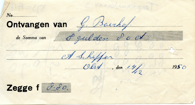 Bekijk detail van "Nota voor G. Boerhof, 1950"