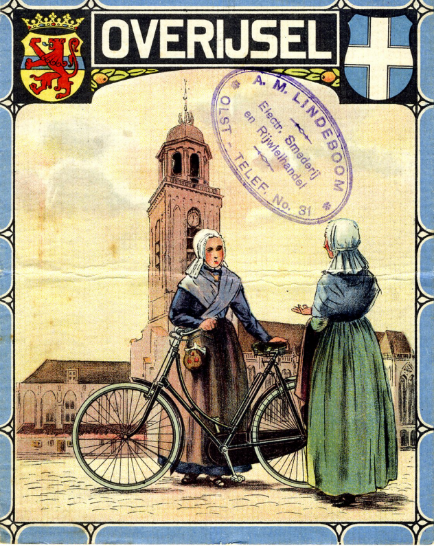 Bekijk detail van "Reclamekaart van Rijwielfabriek Burgers, Deventer, 1927"