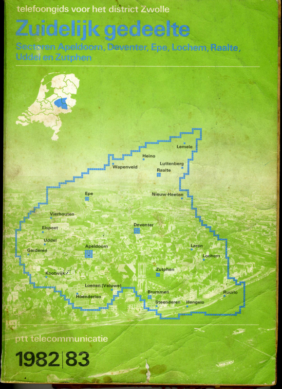 Bekijk detail van "<span class="highlight">Telefoongids</span> voor het district Zwolle, zuidelijk gedeelte,  1982/1983"
