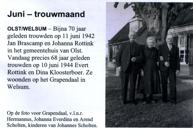 Bekijk detail van "De Nazatenkrant: de <span class="highlight">erfgenamen</span> van overgrootvaders Brascamp-Brink-Rottink-Scholten ontmoeten elkaar opnieuw op ,,De Hekkenkamp" te Duur, 10 juni 2012."