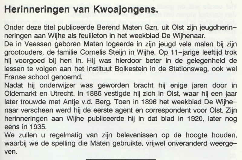 Bekijk detail van "Tijdschrift Historische Vereniging Wijhe "Rondom de toren" 1992"