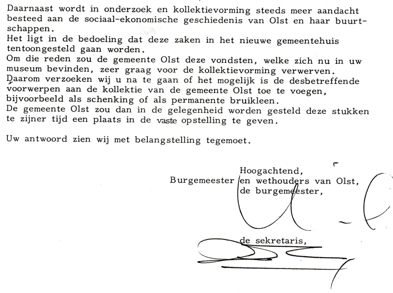 Bekijk detail van "<span class="highlight">Correspondentie</span> tussen de Gemeente Olst en het Provinciaal Overijssels Museum, 1986"