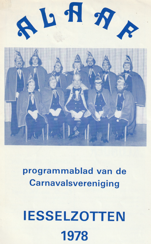 Bekijk detail van "Programmablad van Carnavalsvereniging Iesselzotten, Alaaf, 1978"