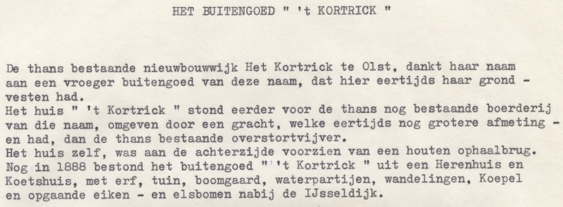 Bekijk detail van "Informatie Buitengoed Het Kortrick door A.J.J. Stegeman, 1985"