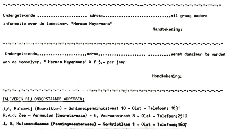 Bekijk detail van "Infobrief Toneelvereniging "Herman Heyermans" Olst."