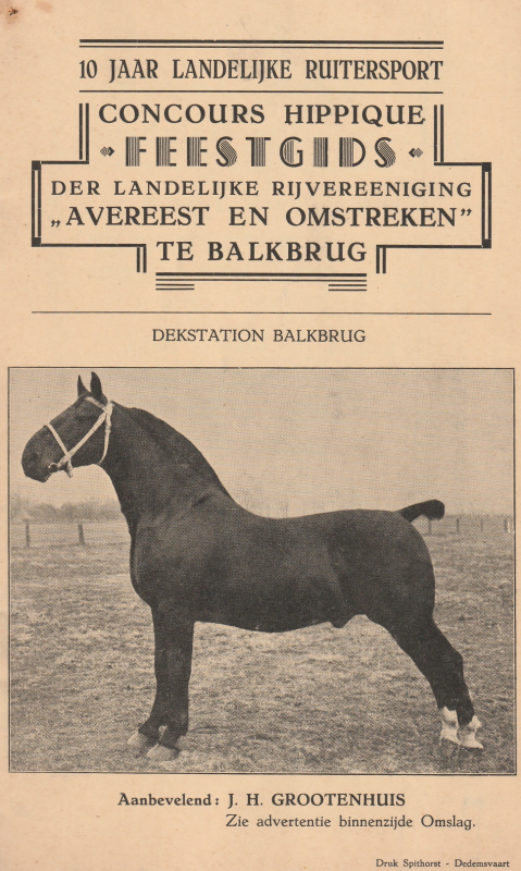 Bekijk detail van "Concours Hippique Feestgids der Landelijke Rijvereniging Avereest en Omstreken te Balkbrug, 21 mei 1936"