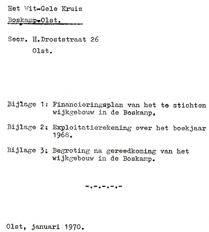Bekijk detail van "Financieringsplan-Exploitatierekening en <span class="highlight">begroting</span> te stichten wijkgebouw Wit Gele Kruis Olst-Boskamp, 1970"