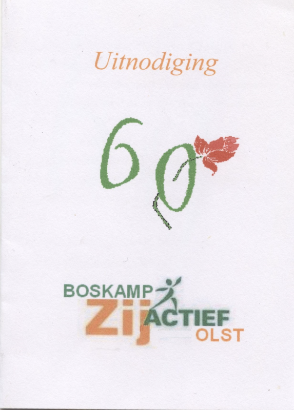 Bekijk detail van "Uitnodiging feestavond t.g.v. het 60-jarig bestaan van Zij Actief afd. Boskamp, 2006"