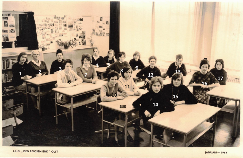 Bekijk detail van "<span class="highlight">Schoolfoto</span> L.H.S. Den Roosen Enk,  januari 1964"
