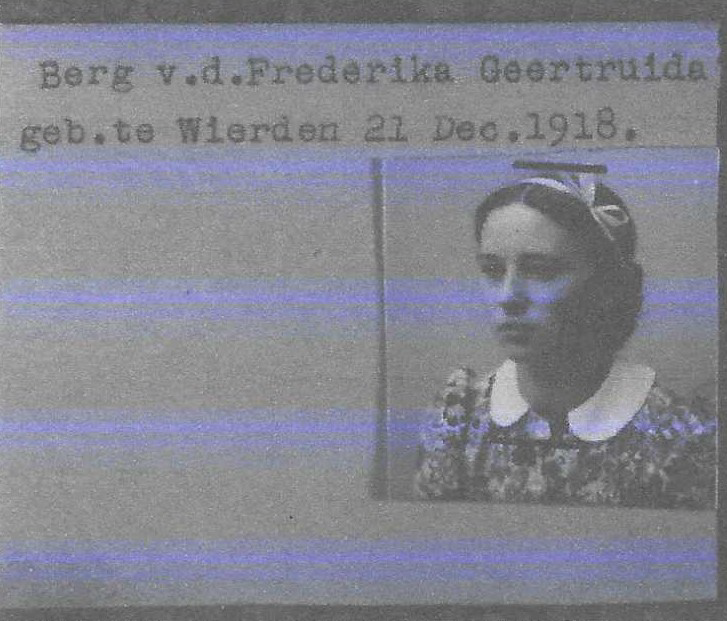 Bekijk detail van "Frederika Geertruida van den Berg"