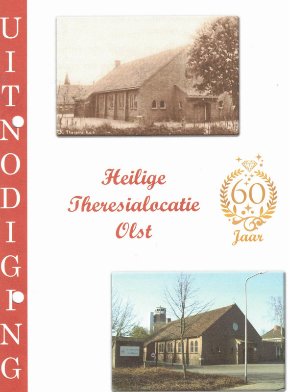 Bekijk detail van "Uitnodiging 60 jaar Heilige Theresia locatie, 2012"