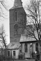 Bekijk detail van "Goor. 1967. Toren van de NH kerk vanuit het zuidoosten"