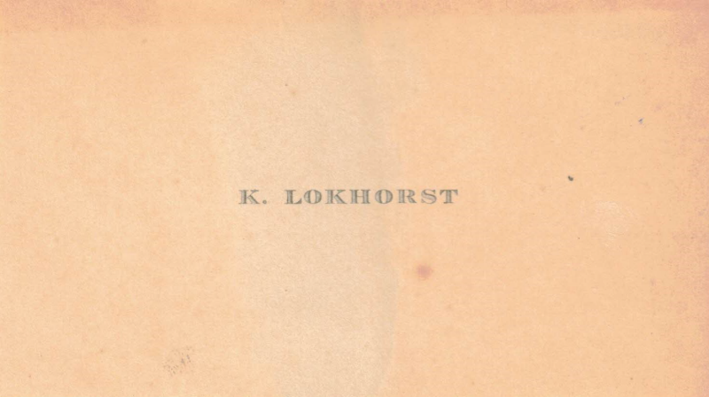 Bekijk detail van "Visitekaartjes: K. Lokhorst en H. Lokhorst-Nijenhuis, 1930"