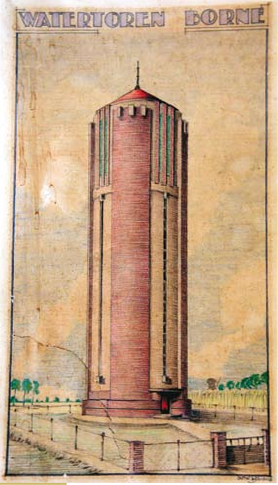 Bekijk detail van "41. De watertoren-----Nutsvoorzieningen in Borne (1930)"